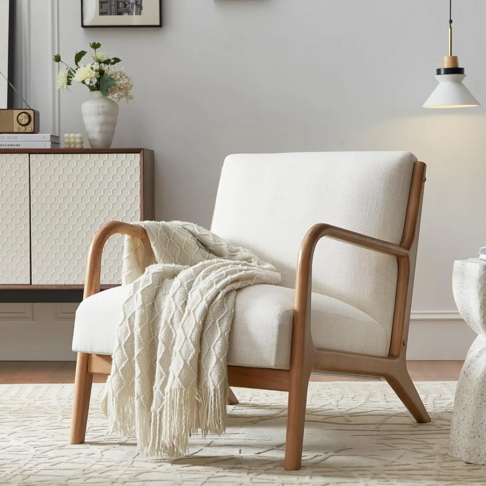Mid-Century Modern Accent Chair with Cushions, Solid Wood Frame Lounge Single Chair for Living Room, Bedroom, Office,
Mid-Century Modern Accent Chair with Cushions, Solid Wood Frame Lounge Single Chair for Living Room, Bedroom, Office,
