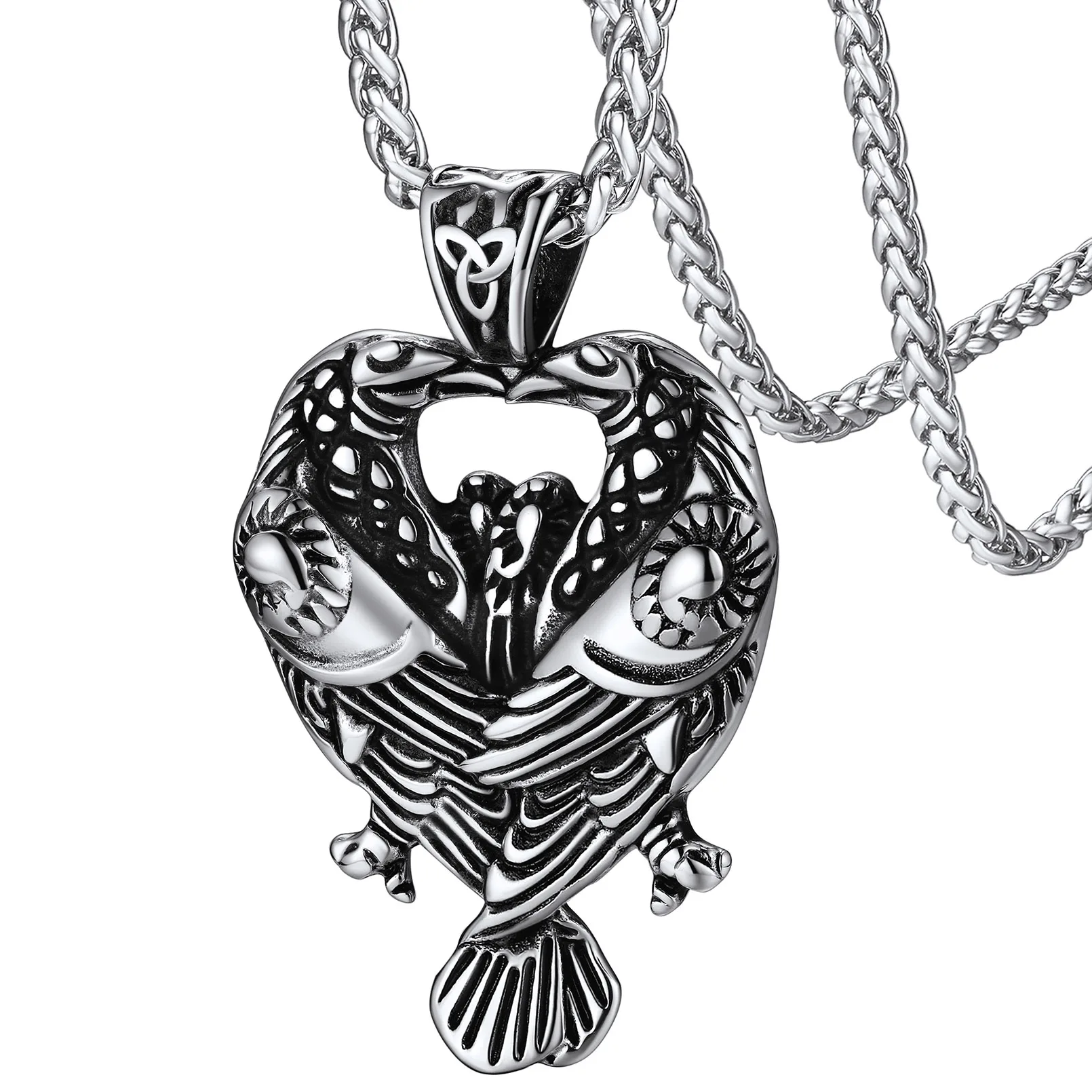 ChainsPro Viking Crow Necklace for Men Women, Stainless Steel/14K Gold Plated Nordic Vikings Rune Amulet Jewelry CP985
ChainsPro Viking Crow Necklace for Men Women, Stainless Steel/14K Gold Plated Nordic Vikings Rune Amulet Jewelry CP985