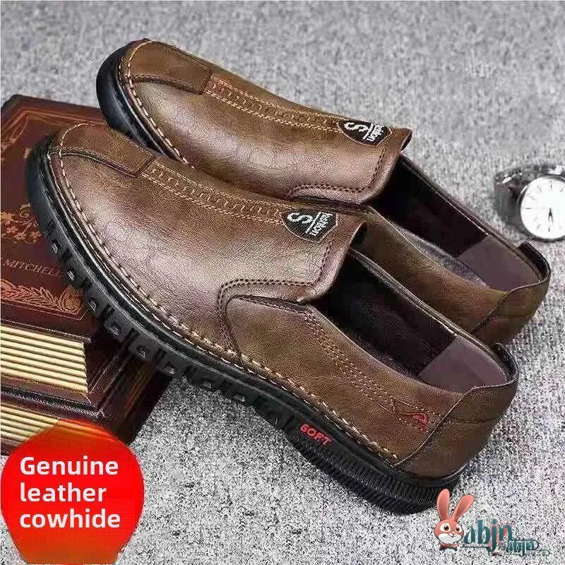 Soft Leather Breathable Men's Casual Shoes Large Head Slip-On Business Formal Shoes Comfortable Soft Bottom Men's Footwear
Soft Leather Breathable Men's Casual Shoes Large Head Slip-On Business Formal Shoes Comfortable Soft Bottom Men's Footwear