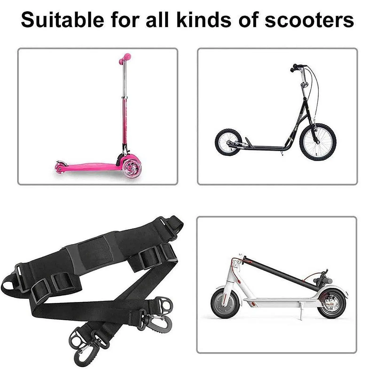 Scooter Shoulder Strap Carrying Strap,Nylon Black for Sports Equipment,Kids Bikes
Scooter Shoulder Strap Carrying Strap,Nylon Black for Sports Equipment,Kids Bikes