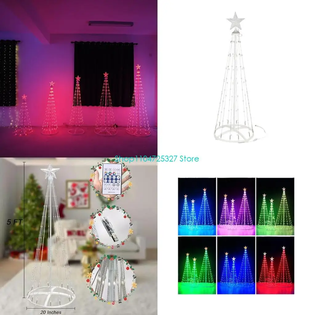 D8KF разноцветная градиентная конусная форма рождественская елка Lights Wireless Remote USB -эксплуатируемая металлическая рама
D8KF разноцветная градиентная конусная форма рождественская елка Lights Wireless Remote USB -эксплуатируемая металлическая рама