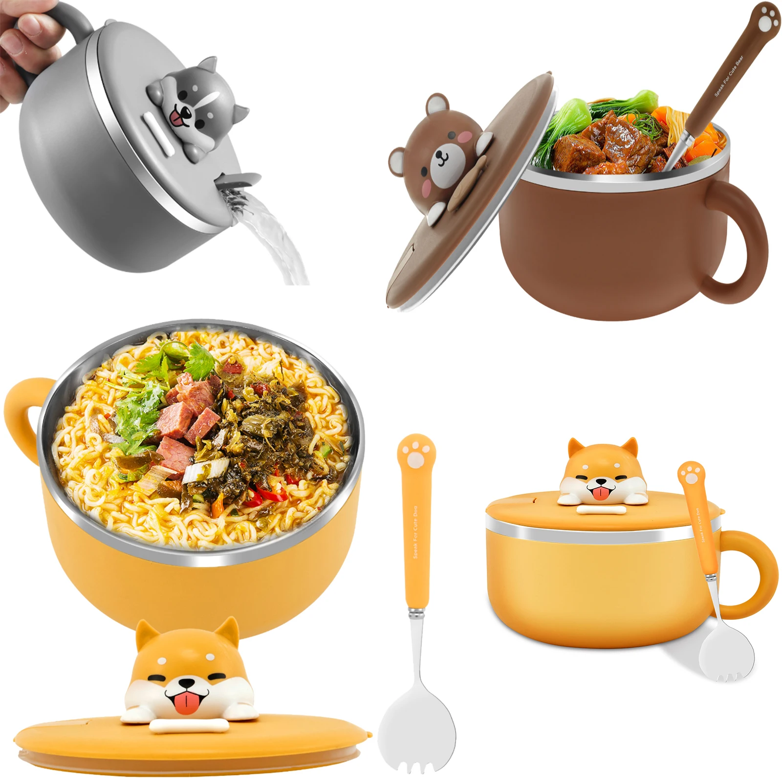 Stainless Steel Ramen Bowl Instant Noodles Bowl Cooker Portable Drain Bowl Lunch Box Kitchen Utensils Instant Noodle Partner
Stainless Steel Ramen Bowl Instant Noodles Bowl Cooker Portable Drain Bowl Lunch Box Kitchen Utensils Instant Noodle Partner