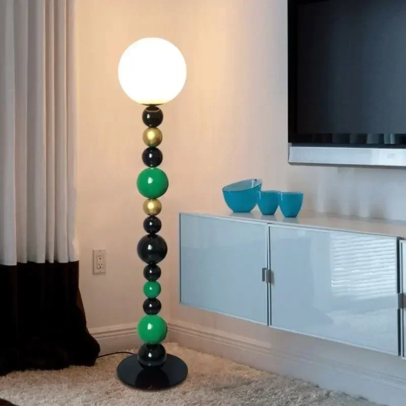 Colorful round Modern American Glass Ball Floor Lamp Designer Standing Light for Living Room Bedroom Side Table Lighting
Colorful round Modern American Glass Ball Floor Lamp Designer Standing Light for Living Room Bedroom Side Table Lighting