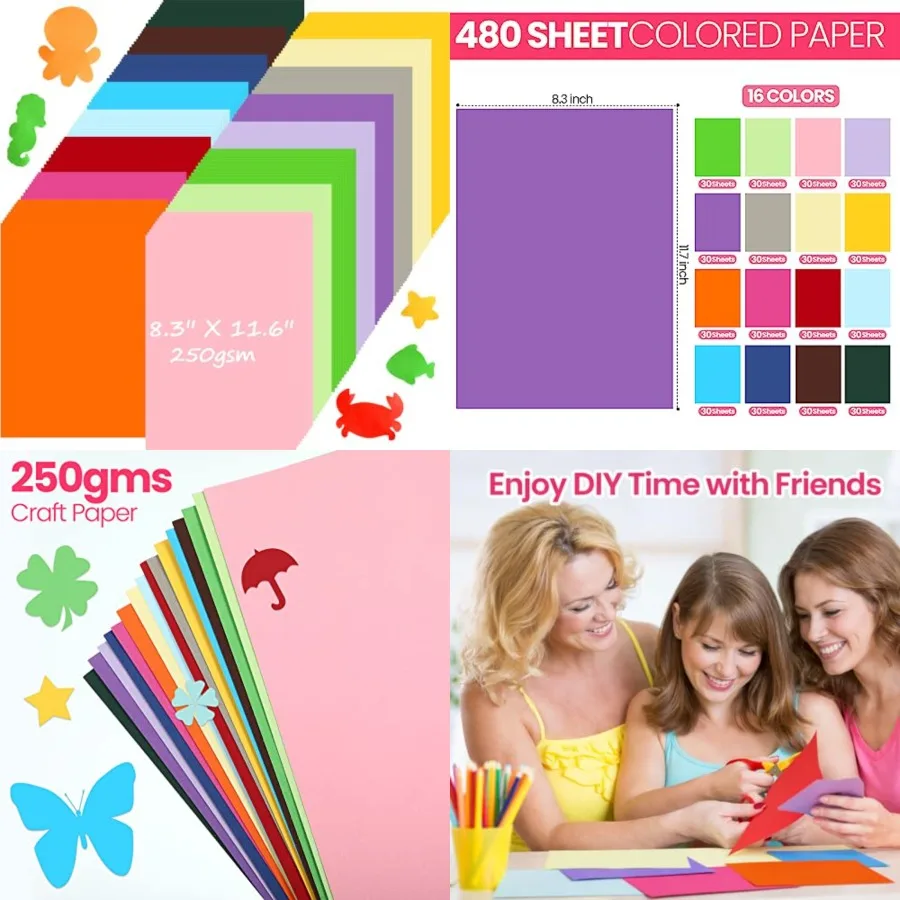 Pcs Cardstock Thick Paper Bulk 16 Assorted Color 250gsm 8.3 x 11.7 A4 Construction Heavy Weight Thick Double Sided Printed Colo
Pcs Cardstock Thick Paper Bulk 16 Assorted Color 250gsm 8.3 x 11.7 A4 Construction Heavy Weight Thick Double Sided Printed Colo
