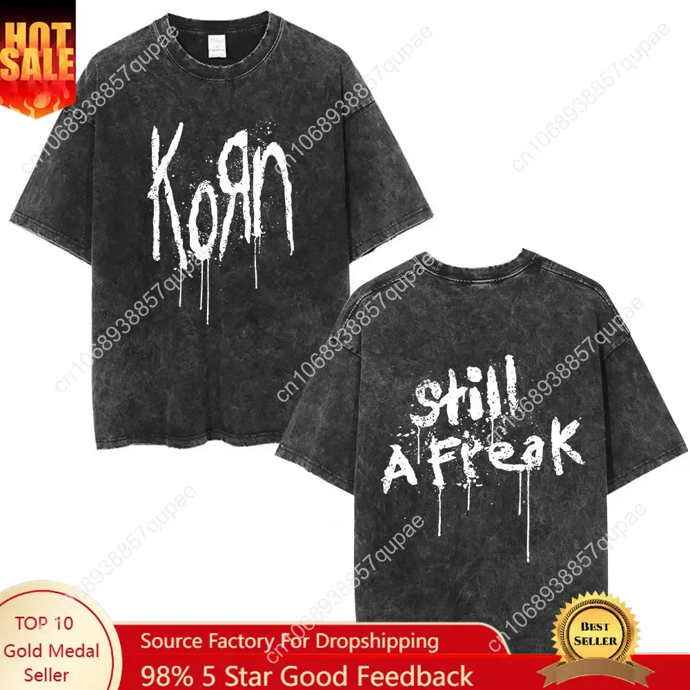 Korn Music Concert Rock Band WORLD TOUR Washed T Shirt Men Women Vintage Metal Gothic Oversized Short Sleeve T-shirt Streetwear
Korn Music Concert Rock Band WORLD TOUR Washed T Shirt Men Women Vintage Metal Gothic Oversized Short Sleeve T-shirt Streetwear