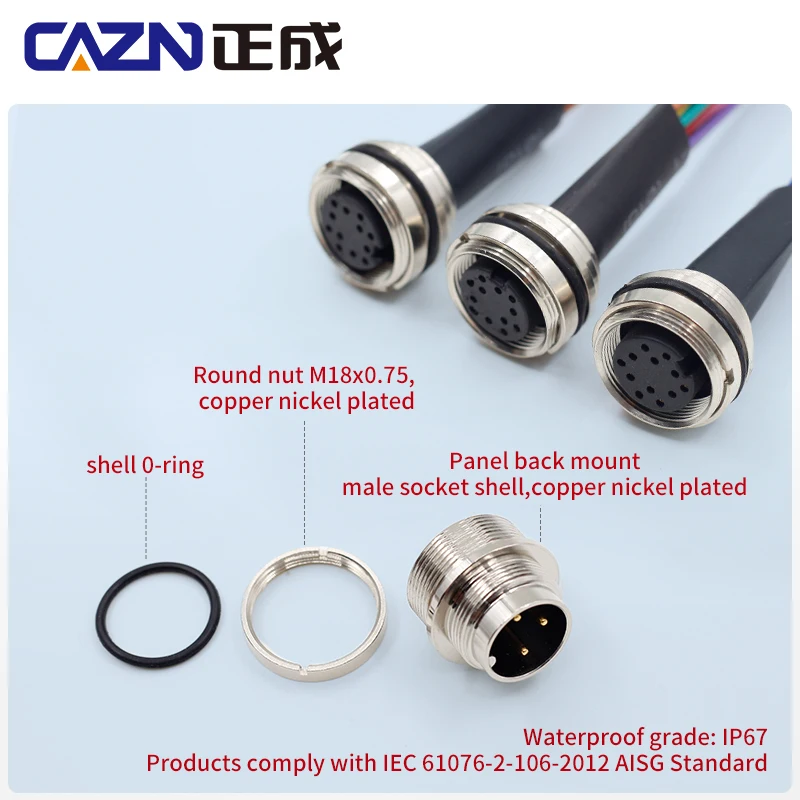 CAZN M16 Solder Pcb Panel Male Female Metal Plug 24 Pin Back Front Mount Socket Screw M18*075
CAZN M16 Solder Pcb Panel Male Female Metal Plug 24 Pin Back Front Mount Socket Screw M18*075