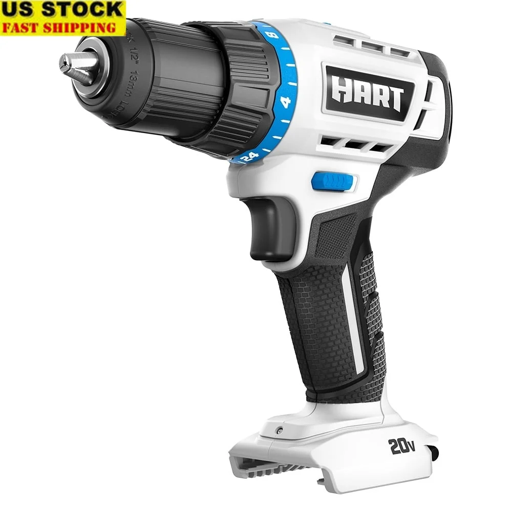 Cordless 20-Volt Compact Drill Driver 1/2-inch Keyless Chuck 475 in-lbs Torque 2-Speed Gearbox LED Light On-Board Bit Storage
Cordless 20-Volt Compact Drill Driver 1/2-inch Keyless Chuck 475 in-lbs Torque 2-Speed Gearbox LED Light On-Board Bit Storage