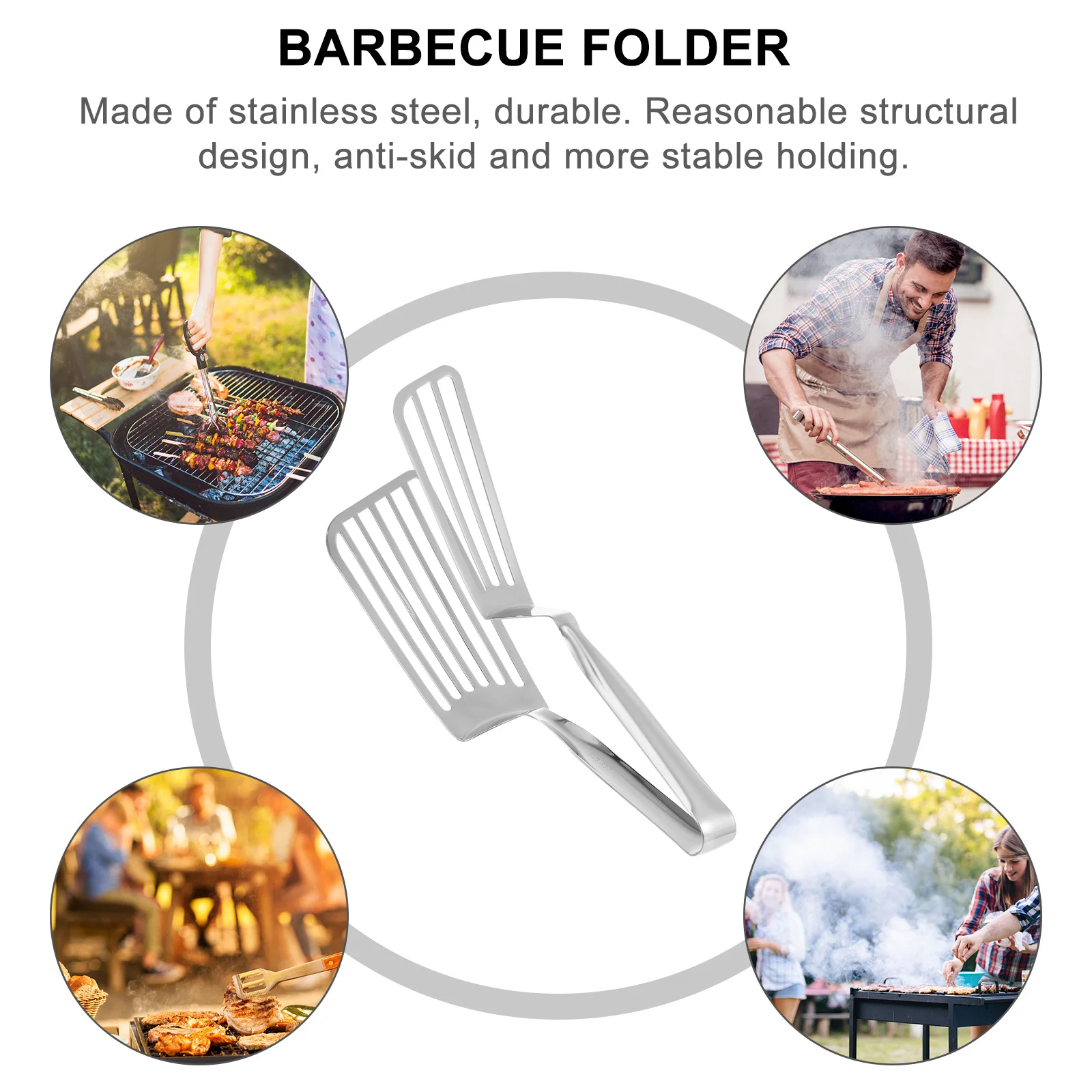 Stainless Steel Food Tongs Barbecue Turners Fish Spatula Slotted Metal Grilling Tong Non-Slip Lightweight Dishwasher Safe
Stainless Steel Food Tongs Barbecue Turners Fish Spatula Slotted Metal Grilling Tong Non-Slip Lightweight Dishwasher Safe