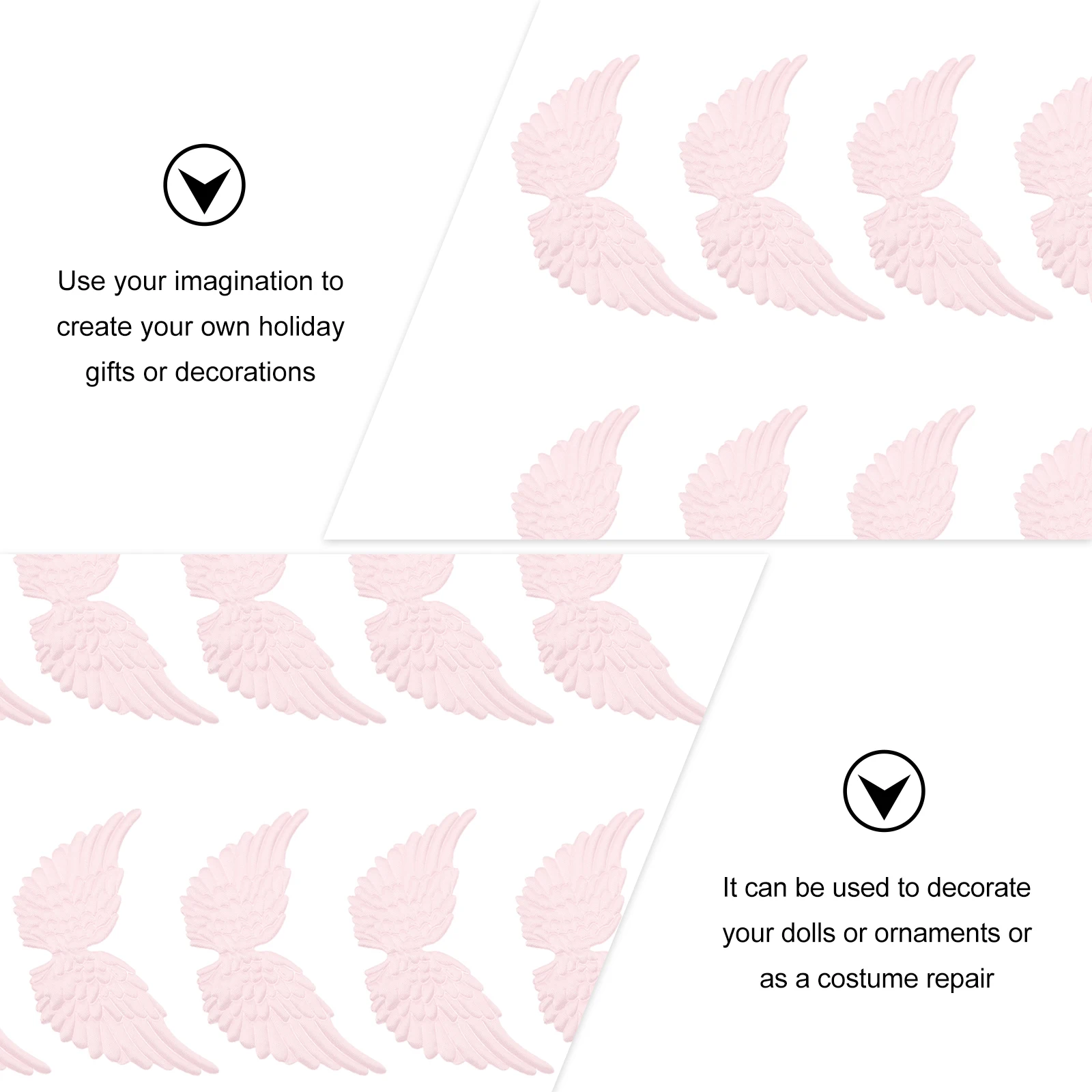 18 Pcs Angel Wings Accessories Cloth DIY nament Shape Hanging Decorations Christmas Tree Backpack Adornment Wing Shape
18 Pcs Angel Wings Accessories Cloth DIY nament Shape Hanging Decorations Christmas Tree Backpack Adornment Wing Shape