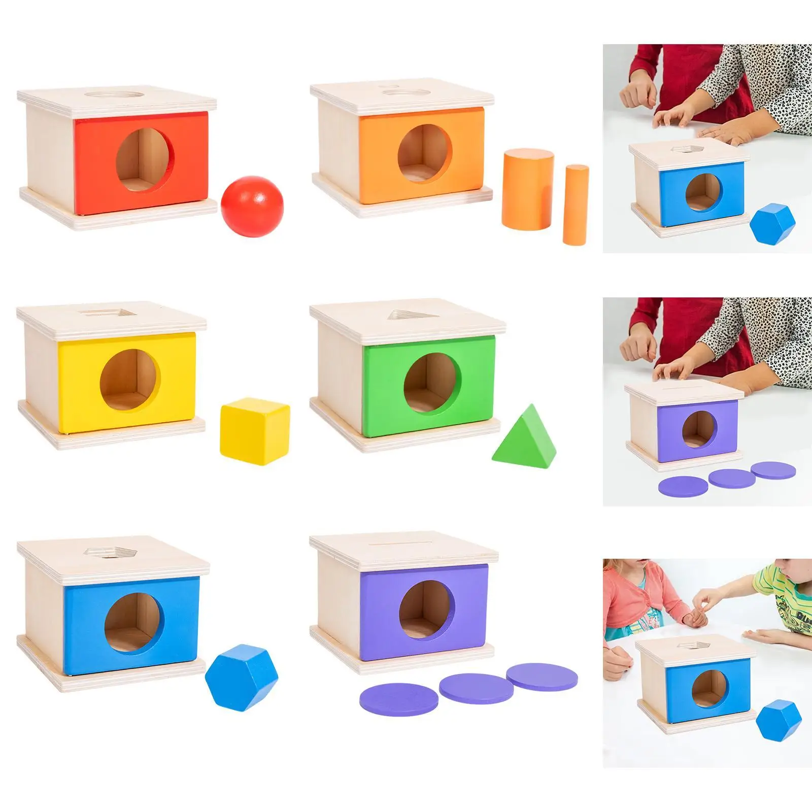 Wooden Object Permanence Box Educational Toy Developmental Early Learning Set
Wooden Object Permanence Box Educational Toy Developmental Early Learning Set