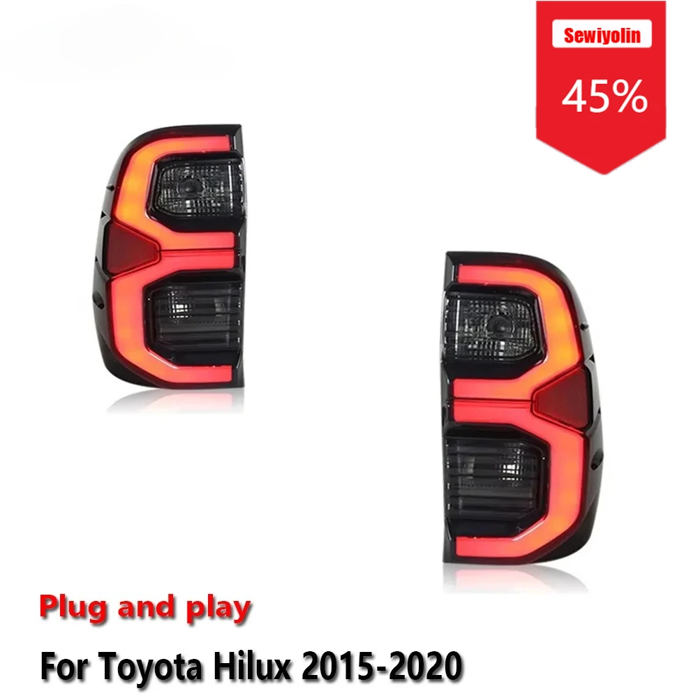 Sewiyolin Car LED Tail Light Assemblies For Toyota Hilux REVO 2015-2020 Auto Fog DRL Brake Turn Signal Lamp Plug and Play
Sewiyolin Car LED Tail Light Assemblies For Toyota Hilux REVO 2015-2020 Auto Fog DRL Brake Turn Signal Lamp Plug and Play