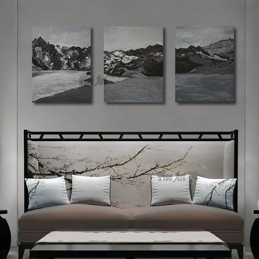 No Framed Black Abstract Canvas Acrylic Painting Design 3 Piece Canvas Wall Art Pictures Handmade Modern Home Decor Accessories
No Framed Black Abstract Canvas Acrylic Painting Design 3 Piece Canvas Wall Art Pictures Handmade Modern Home Decor Accessories