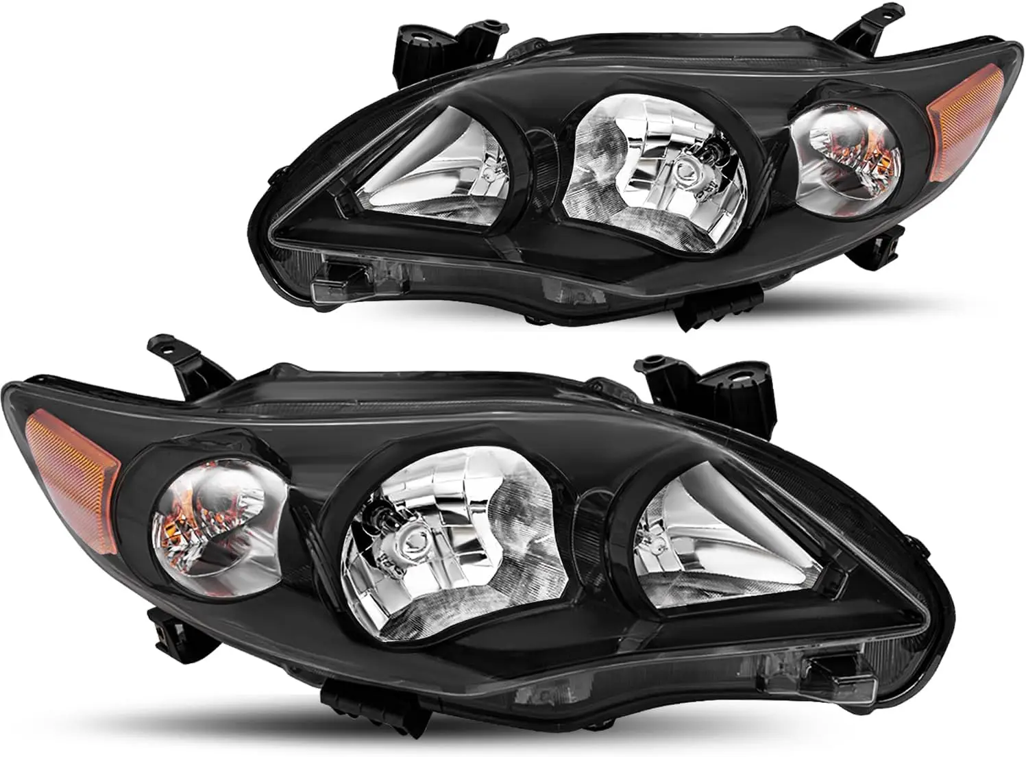 Headlight Assembly Replacement for 2011 to 2013 Toyota Corolla 4-Door Black Housing with Amber Reflector Driver and Passenger Si
Headlight Assembly Replacement for 2011 to 2013 Toyota Corolla 4-Door Black Housing with Amber Reflector Driver and Passenger Si