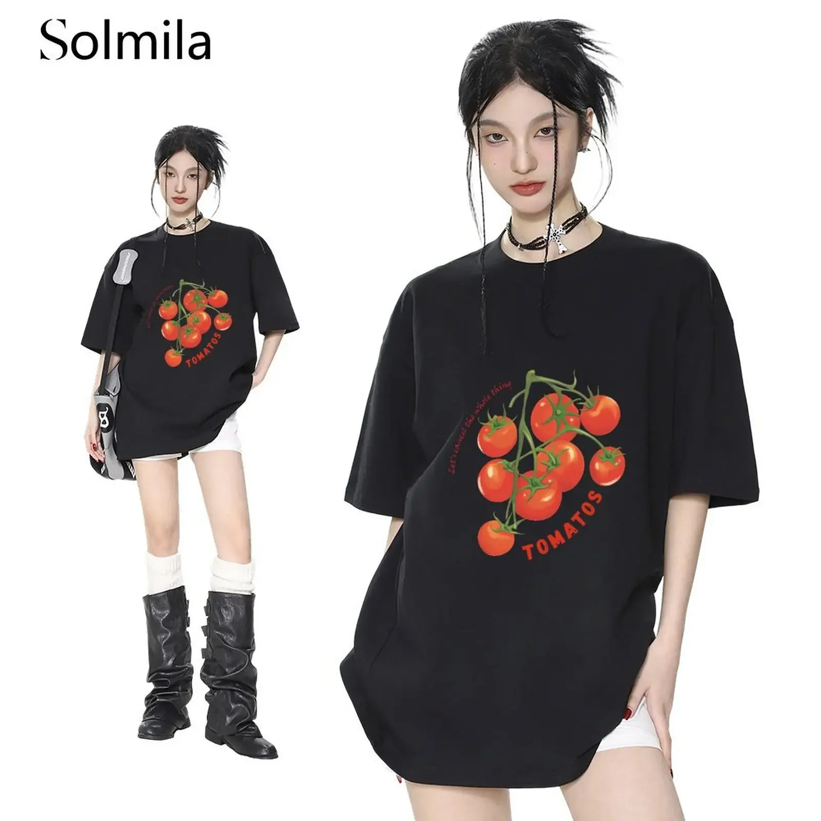 Women's Oversized Summer Lounge Top Women T Shirt Toamato Korean Causal Tee Comfortable Slight Stretch Breathable Short Sleeve
Women's Oversized Summer Lounge Top Women T Shirt Toamato Korean Causal Tee Comfortable Slight Stretch Breathable Short Sleeve