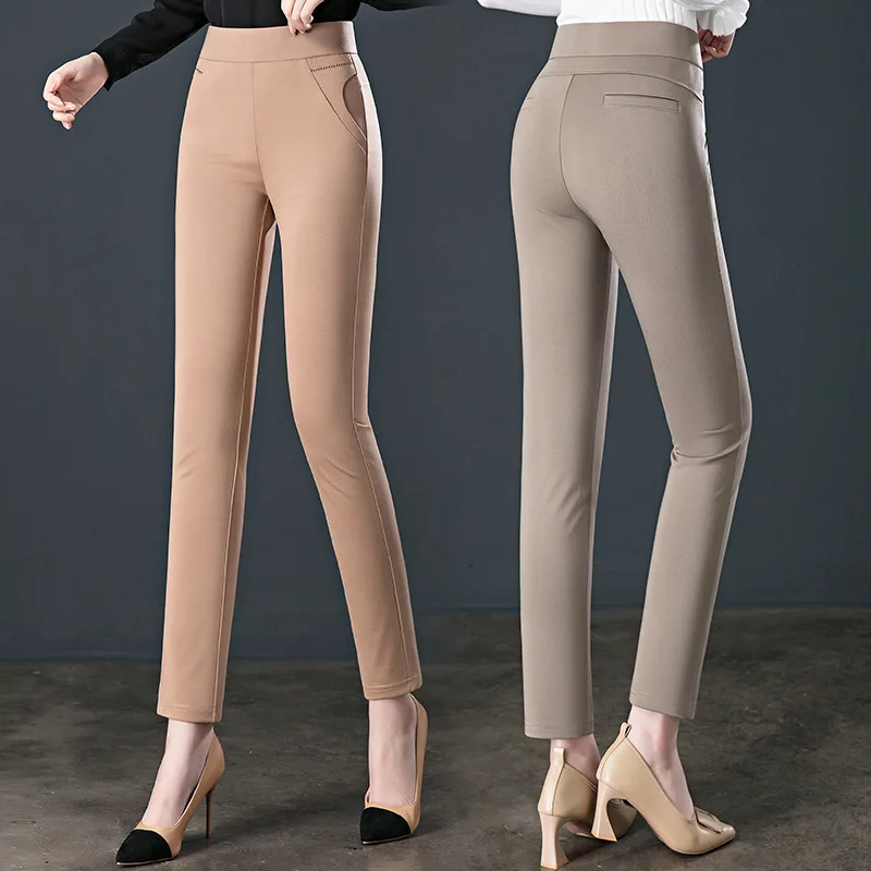Autumn New Straight Leg Pants Ladies High Waist Casual Pants Super Large Size High Stretch Knitted Women's Trousers Trousers
Autumn New Straight Leg Pants Ladies High Waist Casual Pants Super Large Size High Stretch Knitted Women's Trousers Trousers