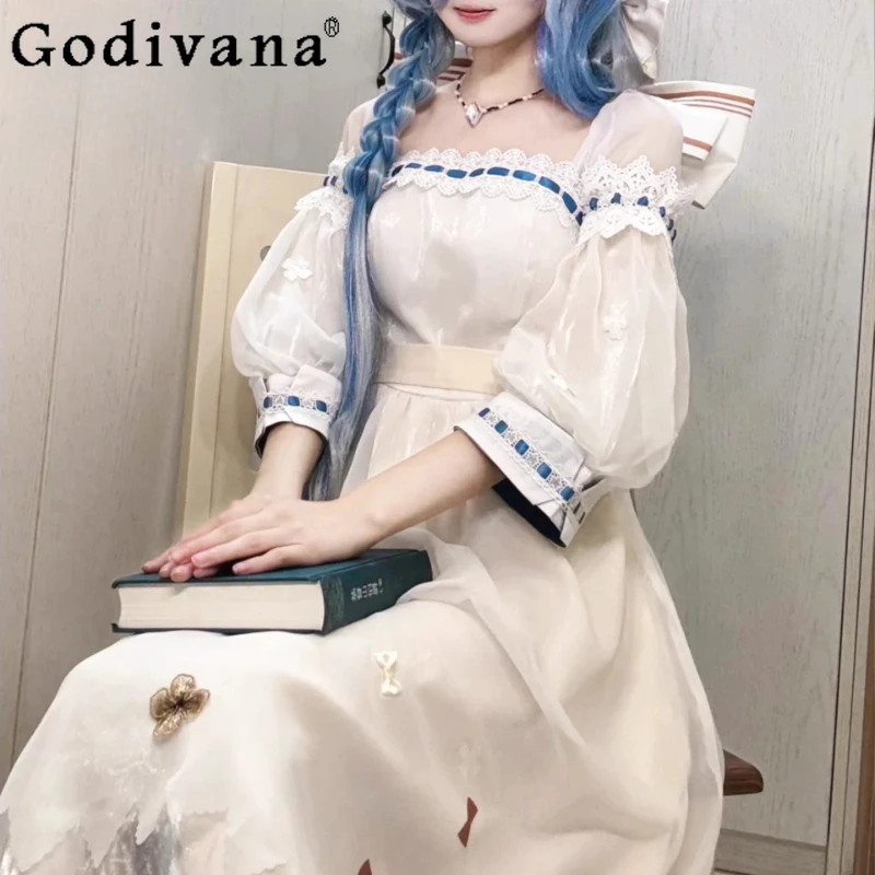Back Bow Cosplay Full Set of Dresses Women Two Dimension Game Animation Dress Female Short Sleeve Sweet Party Dress
Back Bow Cosplay Full Set of Dresses Women Two Dimension Game Animation Dress Female Short Sleeve Sweet Party Dress
