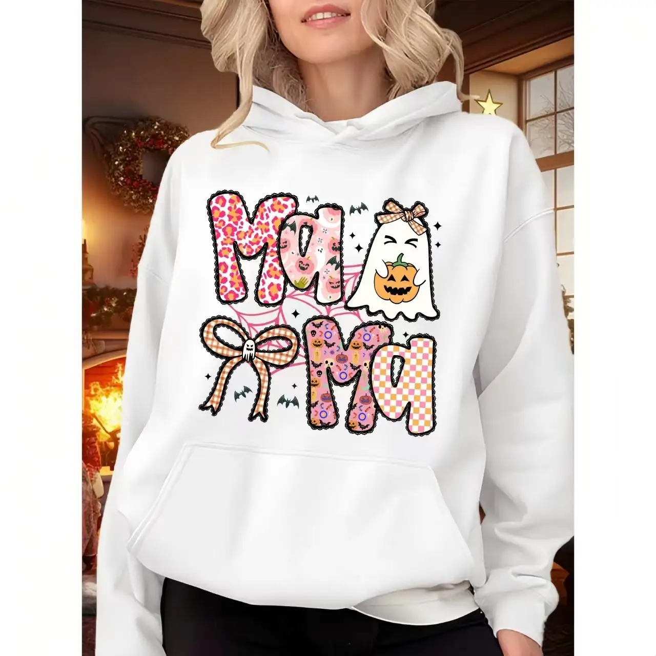 "Halloween Mom Hoodie Women Oversized Casual Sweatshirt Pumpkin Ghost Graphic Tee Cute Fall Outfit Gift for Moms"
"Halloween Mom Hoodie Women Oversized Casual Sweatshirt Pumpkin Ghost Graphic Tee Cute Fall Outfit Gift for Moms"