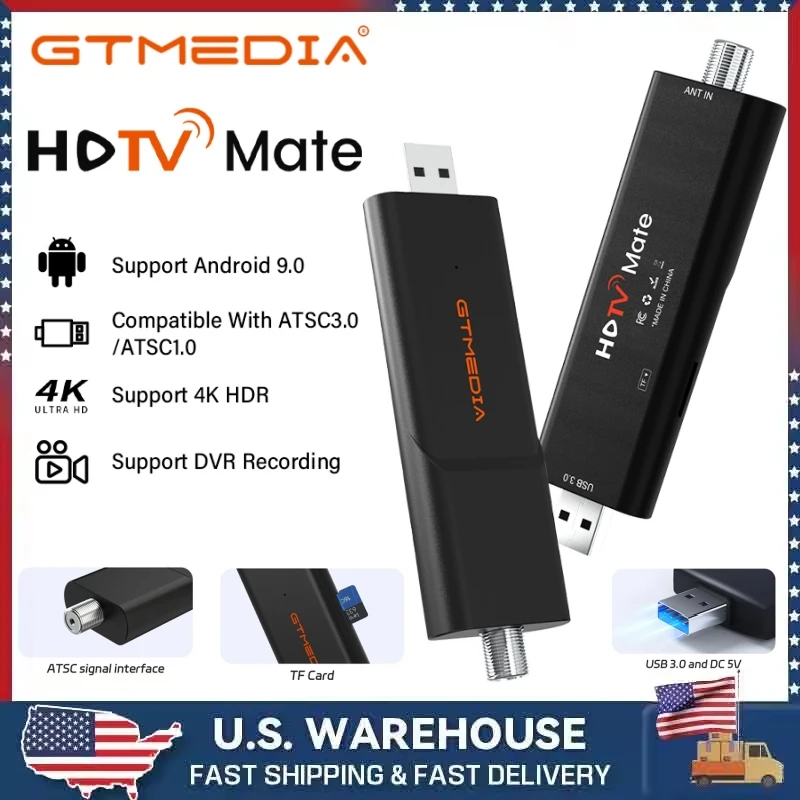 GTMEDIA HDTV Mate ATSC TV Stick USB3.0 4K Tuner Stick ATSC3.0 TV Dongle Support for Devices with Android9.0 or Above US In Stock
GTMEDIA HDTV Mate ATSC TV Stick USB3.0 4K Tuner Stick ATSC3.0 TV Dongle Support for Devices with Android9.0 or Above US In Stock