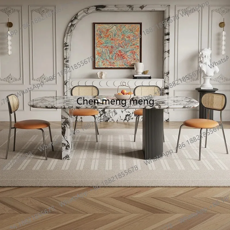 Any Size Custom Luxury French Rectangle Marble Dining Table Cream Aesthetic Designer Villa Home Natural Stone Dining Table Sturd
Any Size Custom Luxury French Rectangle Marble Dining Table Cream Aesthetic Designer Villa Home Natural Stone Dining Table Sturd