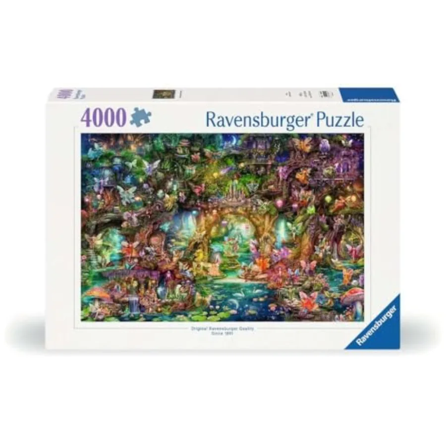Fairies-themed jigsaw puzzle for adults: 4000 pieces, fantasy mythical scene, vibrant bright detail, frameable, premium cardboa
Fairies-themed jigsaw puzzle for adults: 4000 pieces, fantasy mythical scene, vibrant bright detail, frameable, premium cardboa
