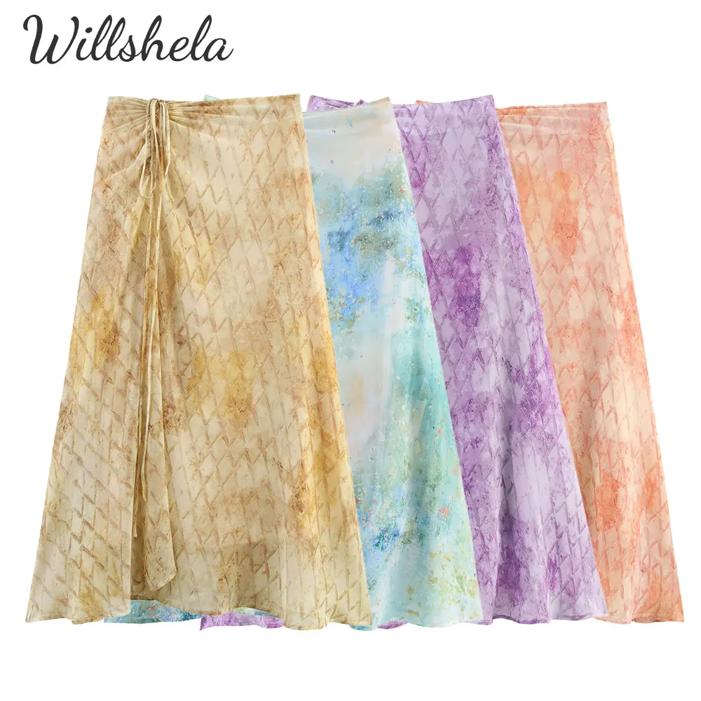 Willshela Women Fashion Printed Chiffon Large Swing Midi A-Line Skirt Female Chic Lady Casual Long Loose Skirt
Willshela Women Fashion Printed Chiffon Large Swing Midi A-Line Skirt Female Chic Lady Casual Long Loose Skirt