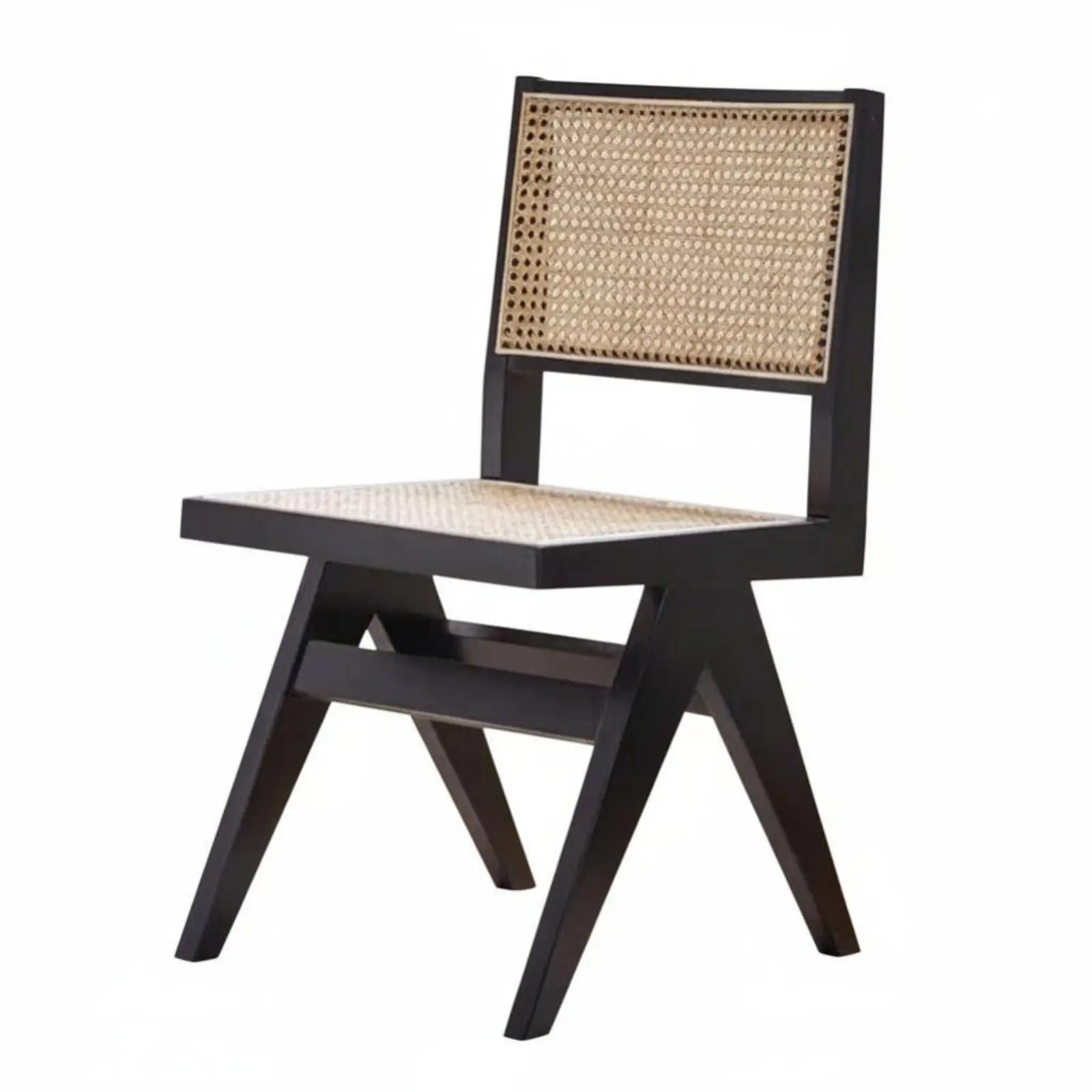 Upholstered Canerear Chair Nordic Aesthetic V-Leg Cane Chair Sturdy Wood Frame Armless for Homeowners, Balcony, Living Room
Upholstered Canerear Chair Nordic Aesthetic V-Leg Cane Chair Sturdy Wood Frame Armless for Homeowners, Balcony, Living Room