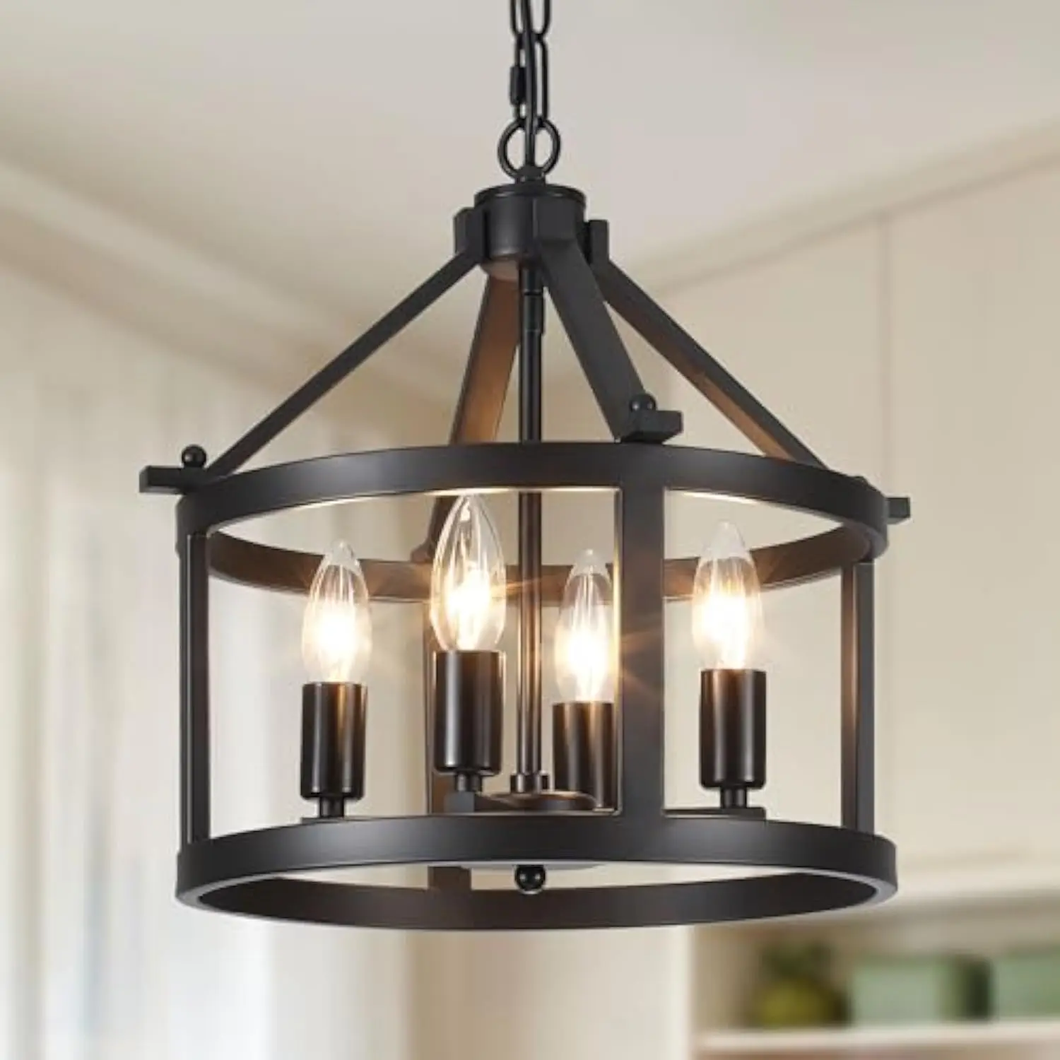 Farmhouse Light Fixtures Round Cage Chandeliers 4 Lights E12 Base Vintage Black Chandelier Pendant Light for Dining Room Entryw
Farmhouse Light Fixtures Round Cage Chandeliers 4 Lights E12 Base Vintage Black Chandelier Pendant Light for Dining Room Entryw