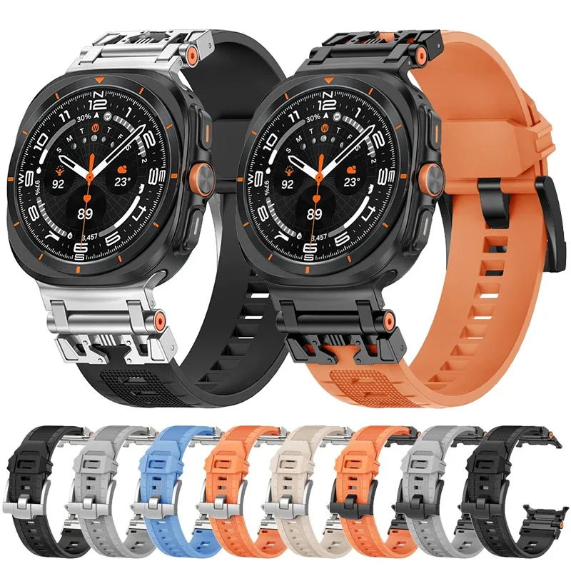 Ремешок спортивный из ТПУ для Samsung Galaxy Watch Ultra, люксовый мужской браслет 47 мм, аксессуары для Galaxy Ultra 47 мм
Ремешок спортивный из ТПУ для Samsung Galaxy Watch Ultra, люксовый мужской браслет 47 мм, аксессуары для Galaxy Ultra 47 мм