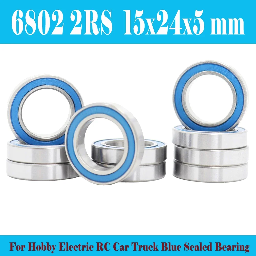 6802RS Bearing 10PCS 15x24x5 mm ABEC-3 Hobby Electric RC Car Truck 6802 RS 2RS Ball Bearings 6802-2RS Blue Sealed
6802RS Bearing 10PCS 15x24x5 mm ABEC-3 Hobby Electric RC Car Truck 6802 RS 2RS Ball Bearings 6802-2RS Blue Sealed