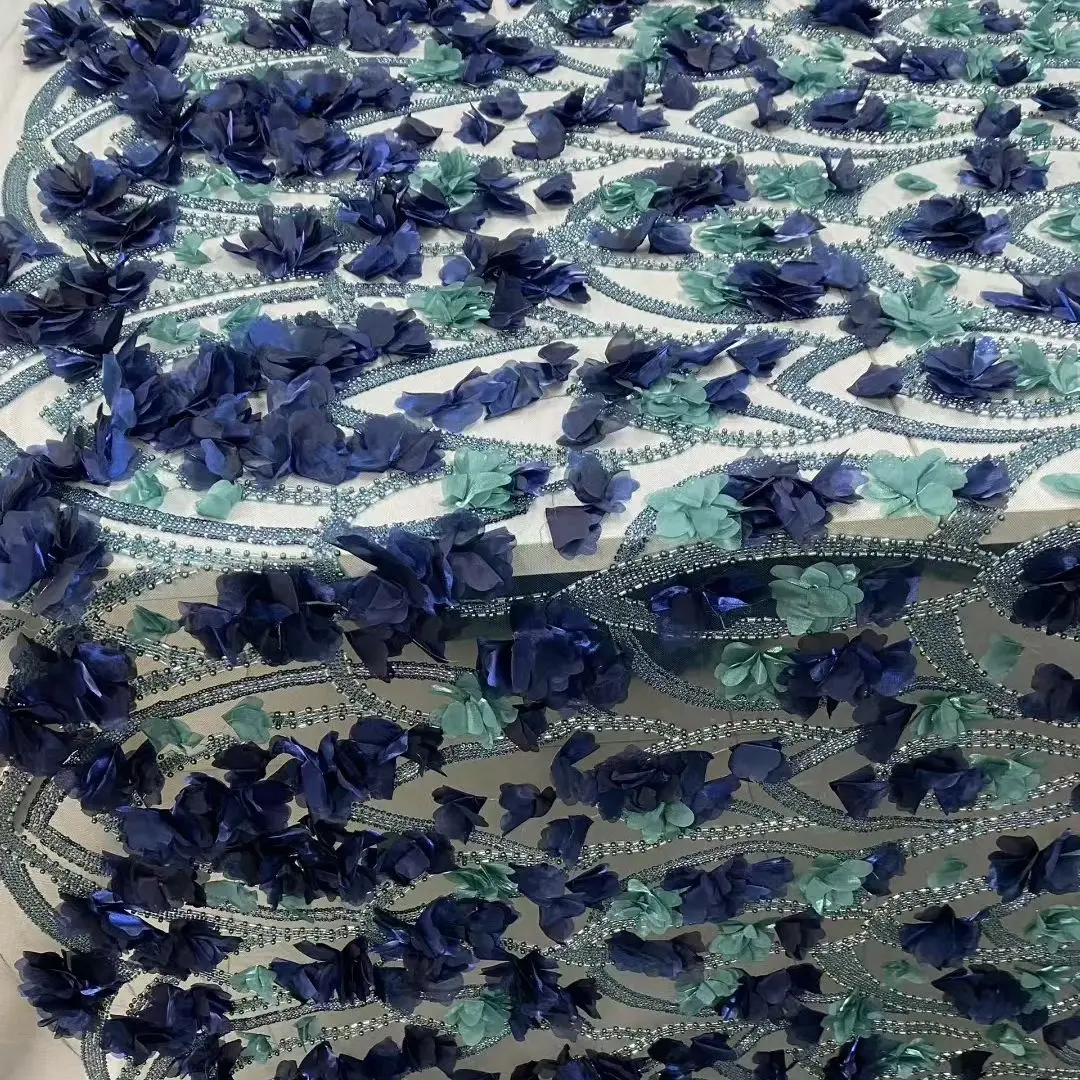 Вышитая кружевная ткань, нигерийская модная тюлевая сетка с 3D цветочной аппликацией, блестками, бусинами, жемчугом для свадебного платья, африканское кружево
Вышитая кружевная ткань, нигерийская модная тюлевая сетка с 3D цветочной аппликацией, блестками, бусинами, жемчугом для свадебного платья, африканское кружево