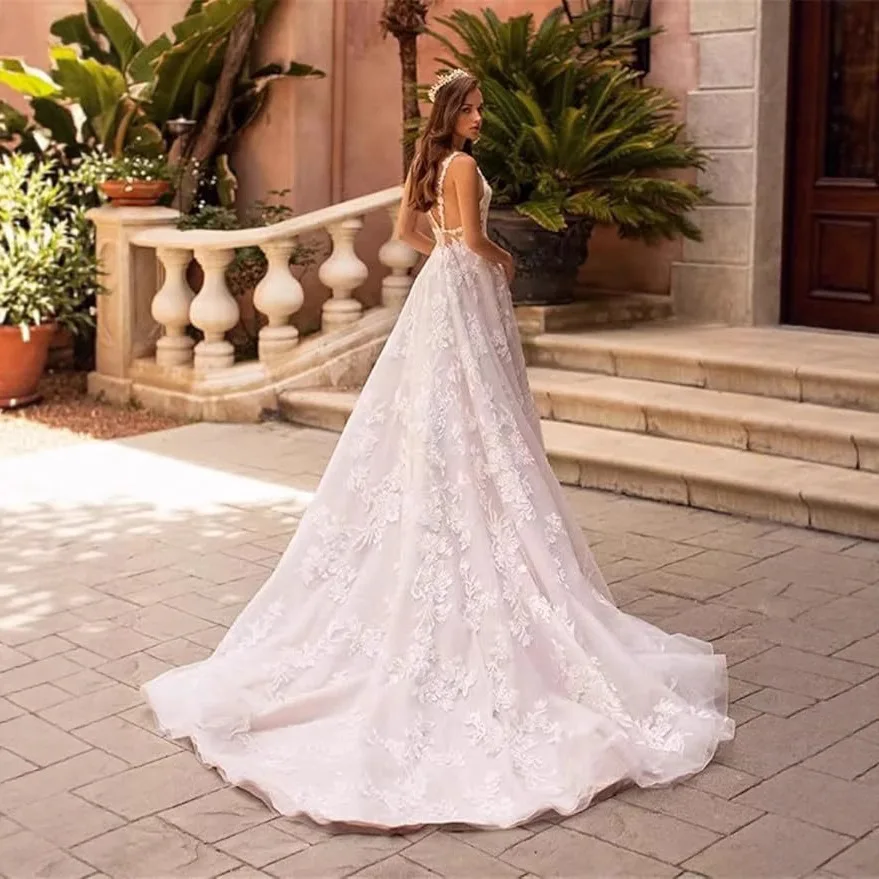 Backless Wedding Dresses Classic Garden Wedding Dress Luxury Lace Lawn Wedding Gown Customized For Women 2025
Backless Wedding Dresses Classic Garden Wedding Dress Luxury Lace Lawn Wedding Gown Customized For Women 2025