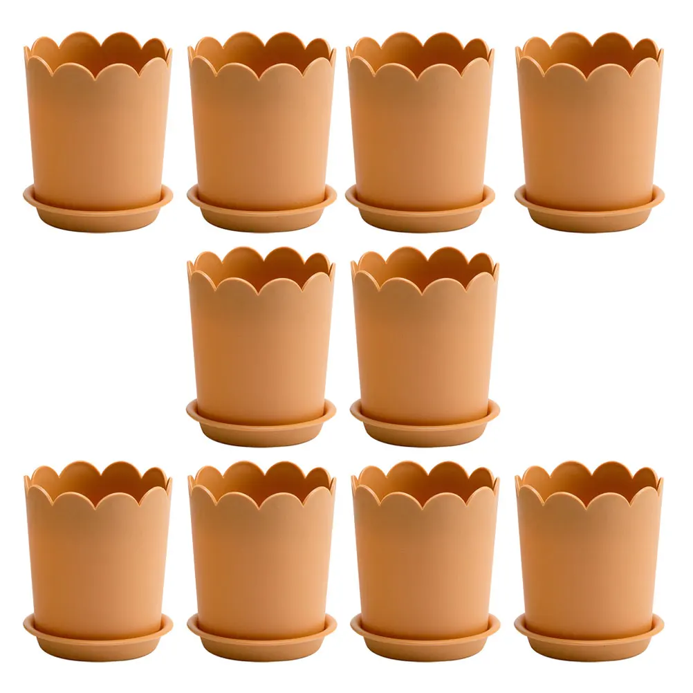Plastic Flower Pots 10 Sets Mini Planters Small Succulent Pots Office Sturdy Material Stackable Balcony Decor Scalloped Edge
Plastic Flower Pots 10 Sets Mini Planters Small Succulent Pots Office Sturdy Material Stackable Balcony Decor Scalloped Edge