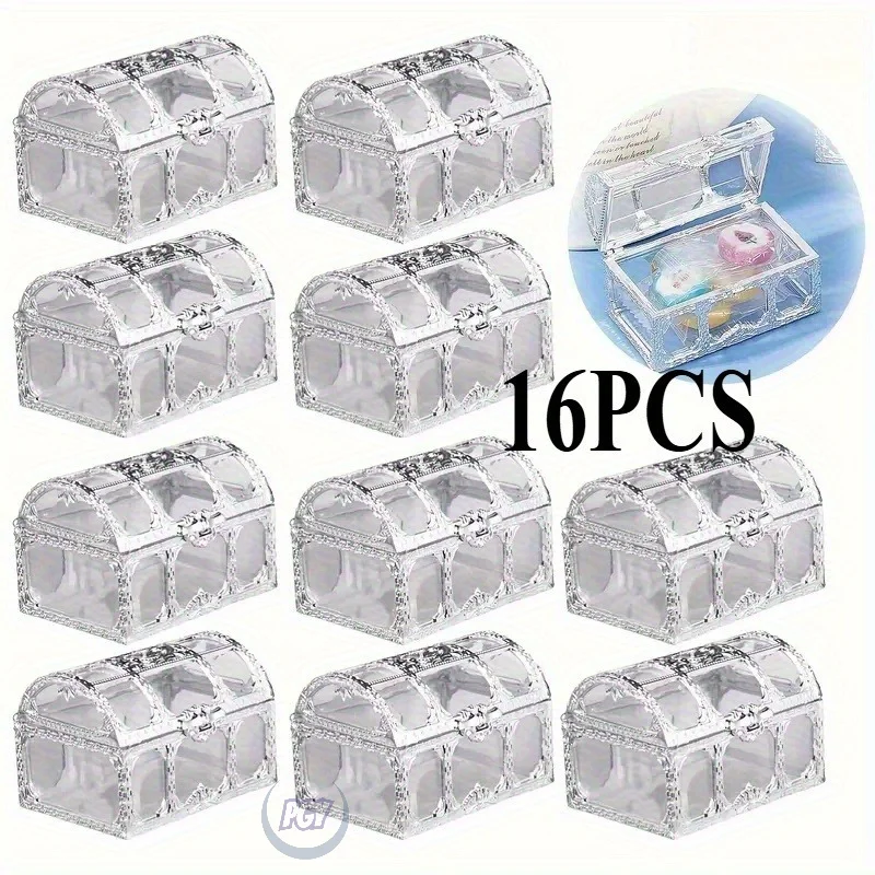 16 шт. элегантные прозрачные пластиковые коробки с сокровищами с защелкой, подарочная витрина для хранения свадьбы, дня рождения, юбилея, декоративные коробки
16 шт. элегантные прозрачные пластиковые коробки с сокровищами с защелкой, подарочная витрина для хранения свадьбы, дня рождения, юбилея, декоративные коробки