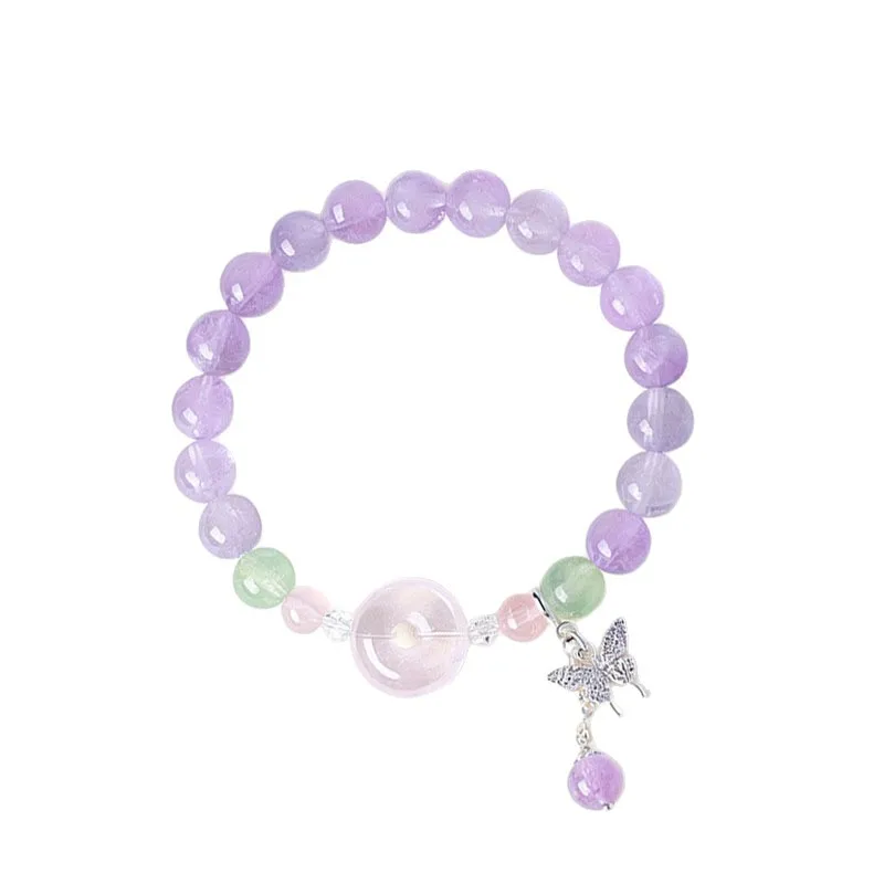 Natural Lavender Amethyst Beaded Bracelet for Women Fresh Sweet Natural Pink Crystal Peace Buckle Bracelet Gifts
Natural Lavender Amethyst Beaded Bracelet for Women Fresh Sweet Natural Pink Crystal Peace Buckle Bracelet Gifts