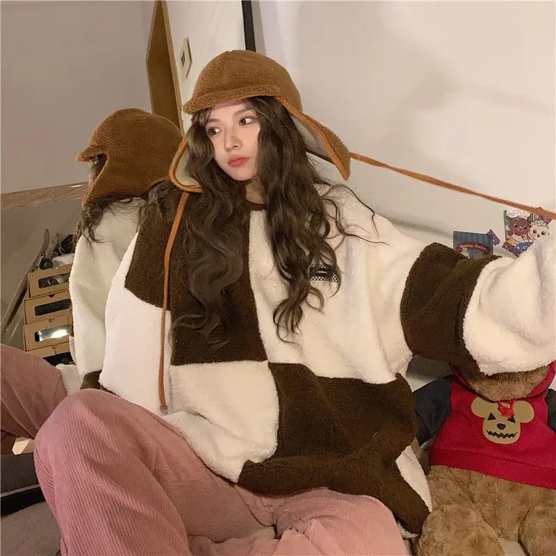 Женские толстовки на молнии, осенняя одежда, женские вельветовые темпераментные сращивания, расслабленные стили подкладки, корейский стиль, круглый воротник для взрослых
Женские толстовки на молнии, осенняя одежда, женские вельветовые темпераментные сращивания, расслабленные стили подкладки, корейский стиль, круглый воротник для взрослых