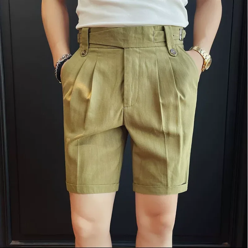 Summer Thin Linen Men's Shorts High Quality Knee Length Casual Short Pants 3 Color Luxury Slim Fit Business Solid Short Pant
Summer Thin Linen Men's Shorts High Quality Knee Length Casual Short Pants 3 Color Luxury Slim Fit Business Solid Short Pant