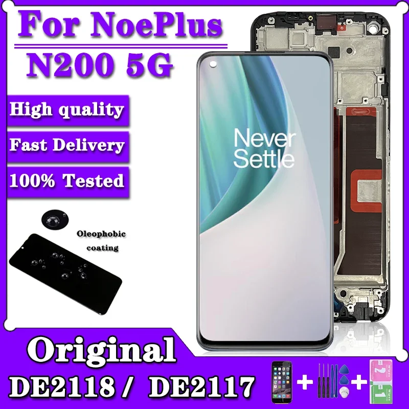 Original For OnePlus Nord N200 5G DDE2118, DE2117 lcd Display Touch Panel Screen Digitizer Assembly Replacement Repair Parts
Original For OnePlus Nord N200 5G DDE2118, DE2117 lcd Display Touch Panel Screen Digitizer Assembly Replacement Repair Parts