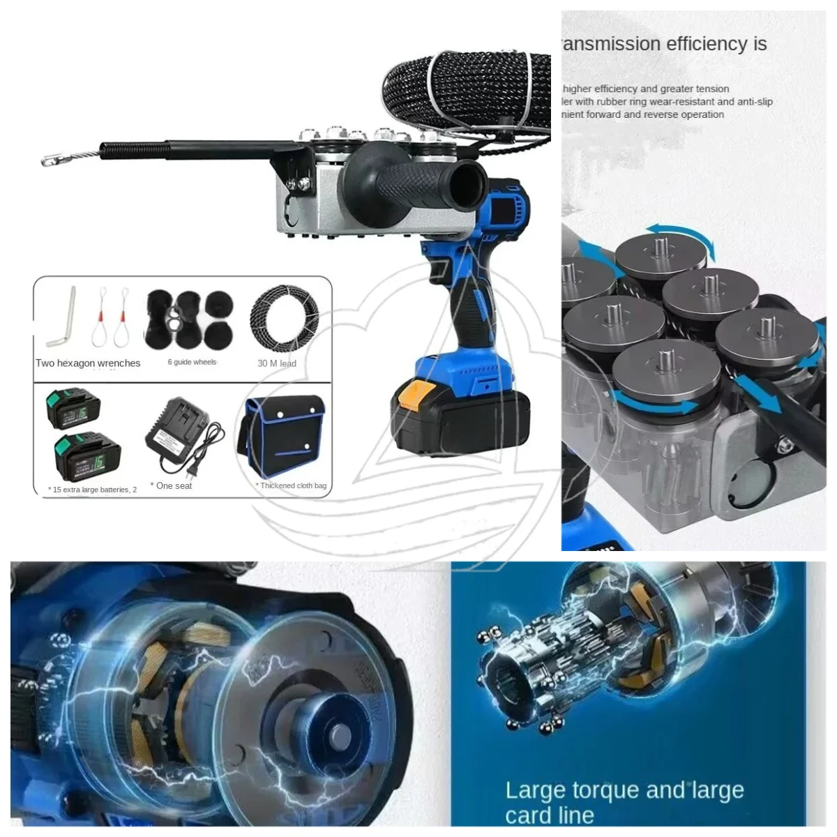 Lithium Battery Electric Wire Puller, 110V/220V Automatic Threading Machine for Hydropower Construction Concealed Wiring
Lithium Battery Electric Wire Puller, 110V/220V Automatic Threading Machine for Hydropower Construction Concealed Wiring
