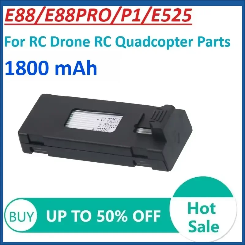 E88 Drone Battery 1800mAh Rechargeable Li-ion Battery For RC Drone E88PRO E99 P1 K3 P10 A13 S98 E525 RC Quadcopter Parts 3.7V
E88 Drone Battery 1800mAh Rechargeable Li-ion Battery For RC Drone E88PRO E99 P1 K3 P10 A13 S98 E525 RC Quadcopter Parts 3.7V