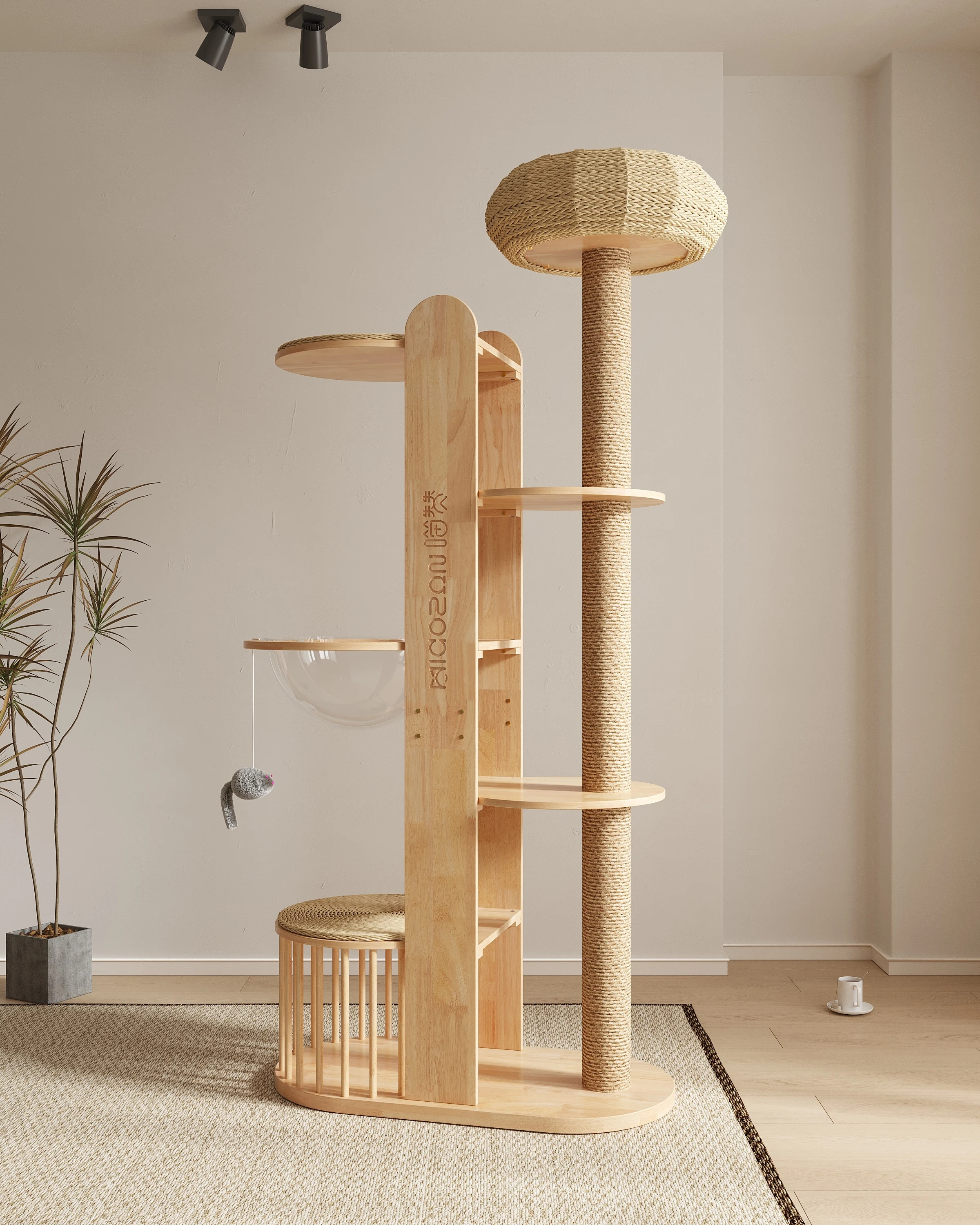 Solid Rubber Wood Cowhide Paper Woven Frame Hemp Rope Sisal Rope Post Pet Climbing Scratching Toy Cat Tree Tower
Solid Rubber Wood Cowhide Paper Woven Frame Hemp Rope Sisal Rope Post Pet Climbing Scratching Toy Cat Tree Tower
