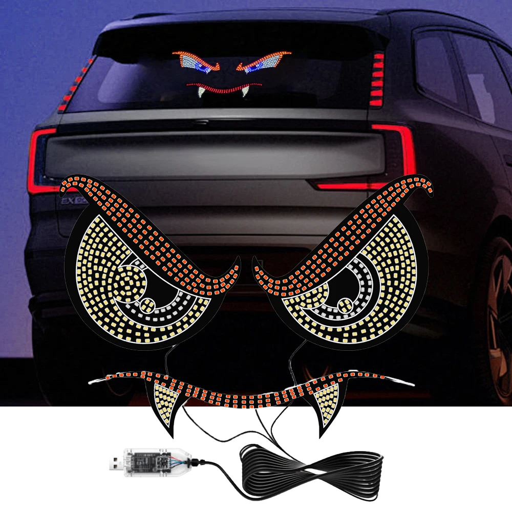 Car Devil's Eye Light, LED Window Dynamic Devil's Eye Light,Car Windshield And Rear Window USB Plug Button Control Eye LED Light
Car Devil's Eye Light, LED Window Dynamic Devil's Eye Light,Car Windshield And Rear Window USB Plug Button Control Eye LED Light