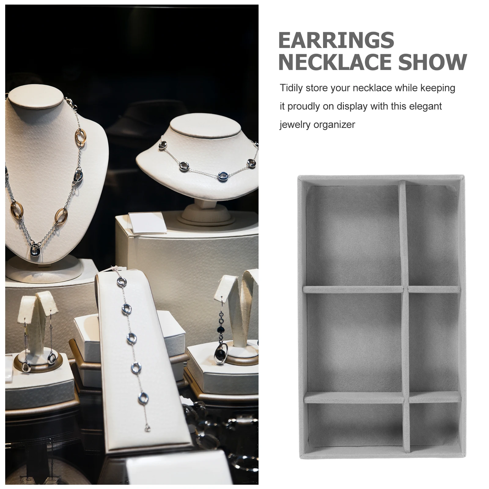 Jewelry Display Tray Organizer Stackable Soft Interior for Necklace Ring Bracelet Storage Drawer Business Use
Jewelry Display Tray Organizer Stackable Soft Interior for Necklace Ring Bracelet Storage Drawer Business Use