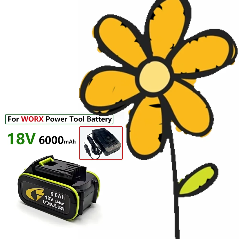 New 6000mAh for WORX 18V WA3016 WA3023 WA3054 WA3027 WA3406 WU279 WU294 WU362 WU388 WU629 WU808 Cordless Power Tool Battery
New 6000mAh for WORX 18V WA3016 WA3023 WA3054 WA3027 WA3406 WU279 WU294 WU362 WU388 WU629 WU808 Cordless Power Tool Battery