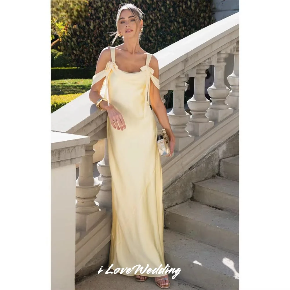 Yellow Off Shoulder Bridesmaid Dresses 2025 Sleeveless Bow A-Line Backless Pleated Floor-Length Wedding Guest Dresses Customized
Yellow Off Shoulder Bridesmaid Dresses 2025 Sleeveless Bow A-Line Backless Pleated Floor-Length Wedding Guest Dresses Customized