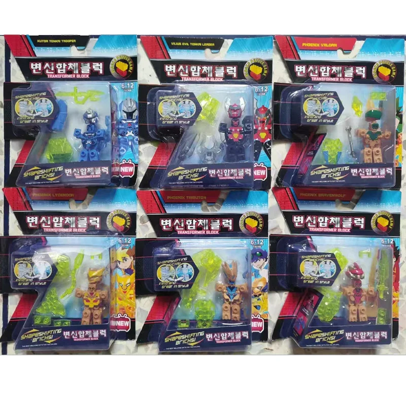 6pcs Korea Tenkai Knights Phoenix Valorn Tributon Lydendor Block Action Figure Toys
6pcs Korea Tenkai Knights Phoenix Valorn Tributon Lydendor Block Action Figure Toys