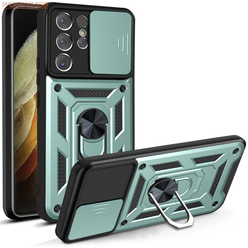 Armor Shockproof Slide Lens Phone Case for Samsung Galaxy S24 Ultra S23 FE S22 S21 S20 Plus Note 20 Stand Holder Cover Fundas
Armor Shockproof Slide Lens Phone Case for Samsung Galaxy S24 Ultra S23 FE S22 S21 S20 Plus Note 20 Stand Holder Cover Fundas