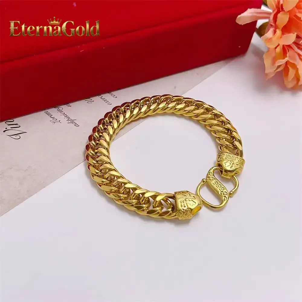 EternaGold Браслет из золота 24K, 10 мм, с застежкой «Фу», мужская массивная глянцевая цепочка-танк, цепочка «Босс», унисекс, AU999
EternaGold Браслет из золота 24K, 10 мм, с застежкой «Фу», мужская массивная глянцевая цепочка-танк, цепочка «Босс», унисекс, AU999
