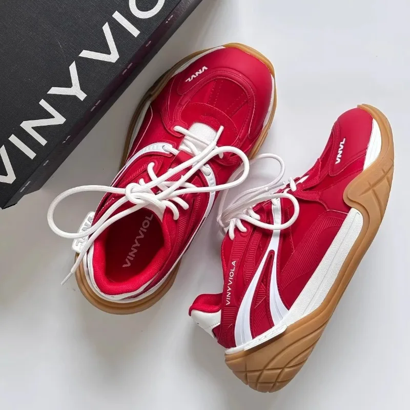 Women's Red Platform German Training Shoes New Height-increasing Casual Leather Retro Sneakers High Quality Lace-up Fashion
Women's Red Platform German Training Shoes New Height-increasing Casual Leather Retro Sneakers High Quality Lace-up Fashion