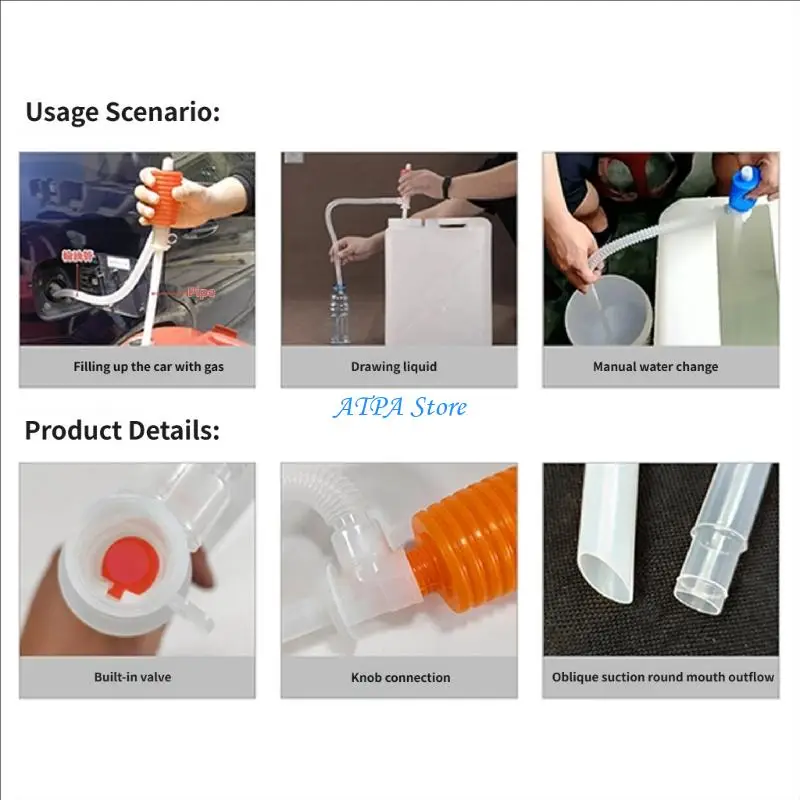 U13C Easy To Use Gas Transfer Tube Oil Siphon Pipe Featuring 3 Second Priming Technology For Roadside Emergencies And Workshops
U13C Easy To Use Gas Transfer Tube Oil Siphon Pipe Featuring 3 Second Priming Technology For Roadside Emergencies And Workshops
