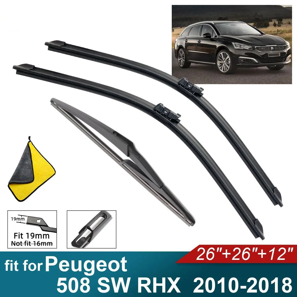 Car Windshield Wiper Blades Fit For Peugeot 508 SW RHX Rear Wiper Blades Soft Rubber Auto Front Windscreen
Car Windshield Wiper Blades Fit For Peugeot 508 SW RHX Rear Wiper Blades Soft Rubber Auto Front Windscreen